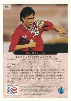 1994 Upper Deck World Cup Contenders English/Italian #223 Ha Sok-ju Back