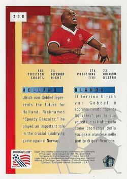 1994 Upper Deck World Cup Contenders English/Italian #230 Ulrich van Gobbel Back