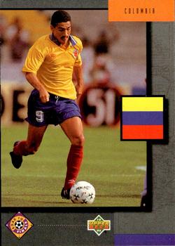 1994 Upper Deck World Cup Contenders English/Italian - UD Set #UD21 Colombia (Victor Aristizabal) Front