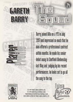 1999 Futera Aston Villa Fans Selection #24 Gareth Barry Back