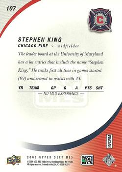 2008 Upper Deck MLS #107 Stephen King Back
