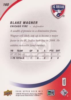 2008 Upper Deck MLS #160 Blake Wagner Back