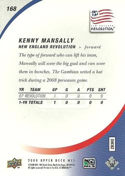 2008 Upper Deck MLS #168 Kenny Mansally Back