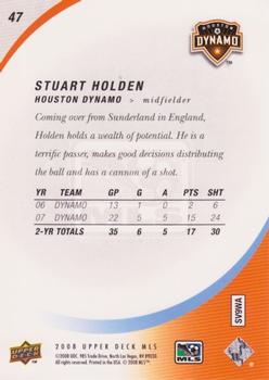 2008 Upper Deck MLS #47 Stuart Holden Back