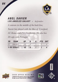 2008 Upper Deck MLS #64 Abel Xavier Back
