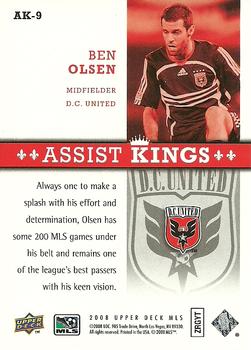 2008 Upper Deck MLS - Assist Kings #AK-9 Ben Olsen Back