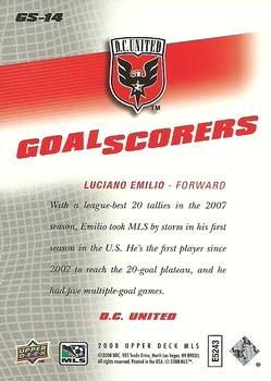2008 Upper Deck MLS - Goal Scorers #GS-14 Luciano Emilio Back