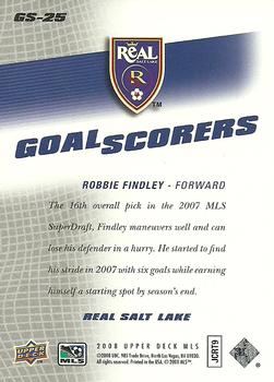 2008 Upper Deck MLS - Goal Scorers #GS-25 Robbie Findley Back