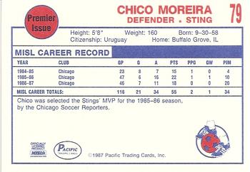 1987-88 Pacific MISL #79 Chico Moreira Back