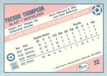 1989-90 Pacific MISL #32 Freddie Thompson Back
