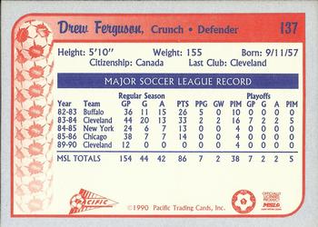 1990-91 Pacific MSL #137 Drew Ferguson Back