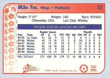 1990-91 Pacific MSL #32 Mike Fox Back