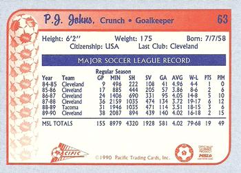 1990-91 Pacific MSL #63 P.J. Johns Back
