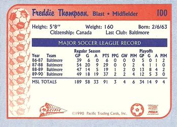 1990-91 Pacific MSL #100 Freddie Thompson Back