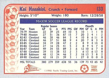 1990-91 Pacific MSL #133 Kai Haaskivi Back