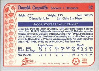 1990-91 Pacific MSL #92 Donald Cogsville Back