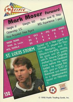 1991-92 Pacific MSL #132 Mark Moser Back