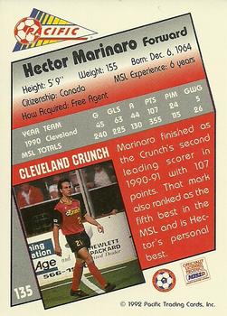 1991-92 Pacific MSL #135 Hector Marinaro Back
