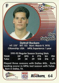 1993 Pacific NPSL #64 Eloy Salgado Back