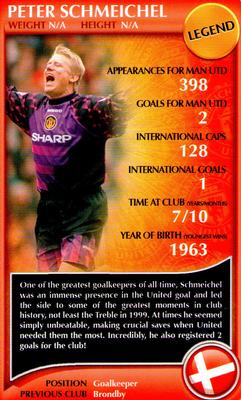 2009 Top Trumps Specials Manchester United #NNO Peter Schmeichel Front