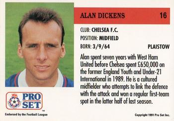 1991-92 Pro Set (England) #16 Alan Dickens Back