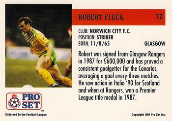 1991-92 Pro Set (England) #72 Robert Fleck Back