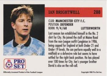 1991-92 Pro Set (England) #288 Ian Brightwell  Back
