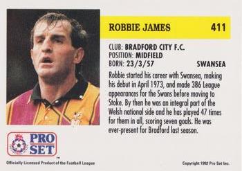 1991-92 Pro Set (England) #411 Robbie James  Back