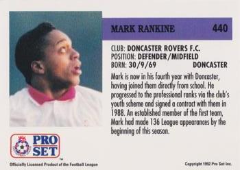 1991-92 Pro Set (England) #440 Mark Rankine  Back