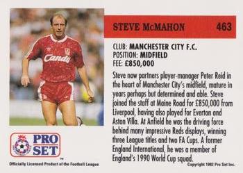 1991-92 Pro Set (England) #463 Steve McMahon  Back