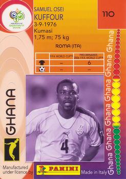 2006 Panini World Cup #110 Samuel Kuffour Back