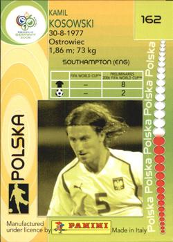 2006 Panini World Cup #162 Kamil Kosowski Back