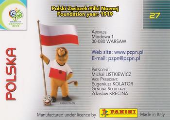 2006 Panini World Cup #27 Polska Back