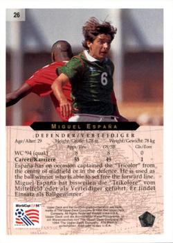 1994 Upper Deck World Cup Contenders English/German #26 Miguel Espana Back