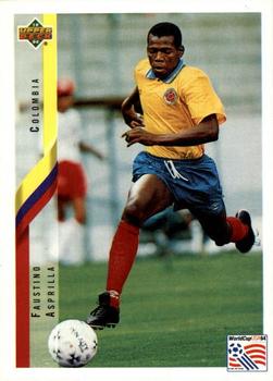 1994 Upper Deck World Cup Contenders English/German #41 Faustino Asprilla Front
