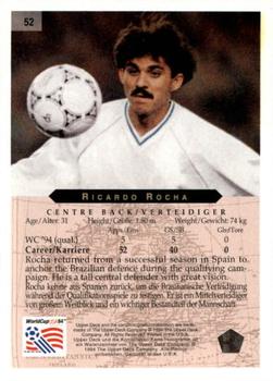 1994 Upper Deck World Cup Contenders English/German #52 Ricardo Rocha Back
