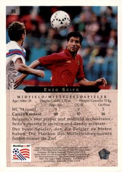1994 Upper Deck World Cup Contenders English/German #85 Enzo Scifo Back