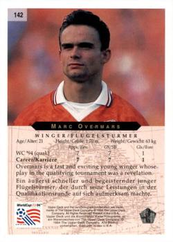 1994 Upper Deck World Cup Contenders English/German #142 Marc Overmars Back