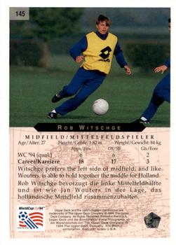 1994 Upper Deck World Cup Contenders English/German #145 Rob Witschge Back