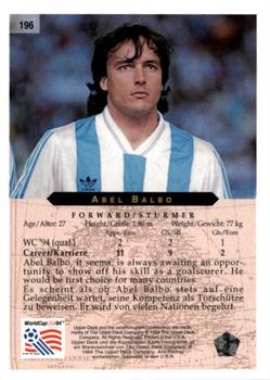 1994 Upper Deck World Cup Contenders English/German #196 Abel Balbo Back