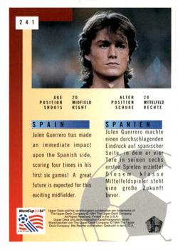 1994 Upper Deck World Cup Contenders English/German #241 Julen Guerrero Back