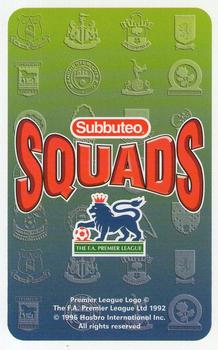 1996 Subbuteo Squads Premier League #NNO Paul Merson Back
