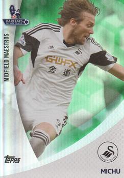 2013-14 Topps Premier Gold - Midfield Maestros Green #MM-M Michu Front