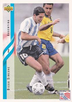 1994 Upper Deck World Cup Contenders English/Spanish #232 Diego Simeone Front