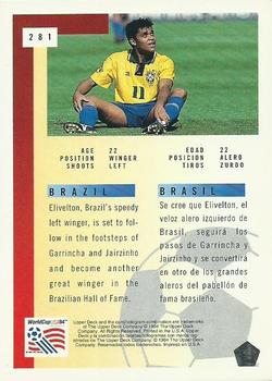 1994 Upper Deck World Cup Contenders English/Spanish #281 Elivelton Back