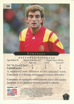1994 Upper Deck World Cup Contenders English/Spanish #195 Camarasa Back