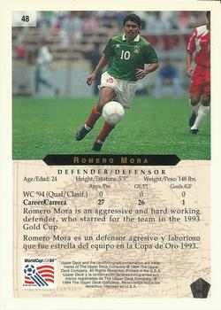 1994 Upper Deck World Cup Contenders English/Spanish #48 Romero Mora Back