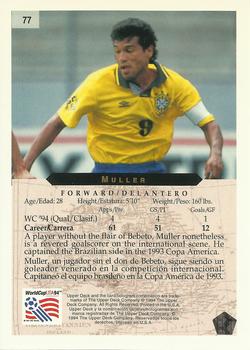1994 Upper Deck World Cup Contenders English/Spanish #77 Muller Back