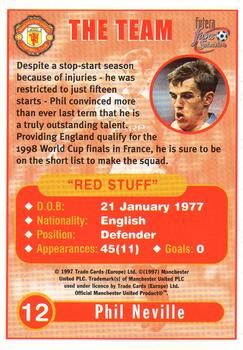 1997-98 Futera Manchester United Fans' Selection #12 Phil Neville Back