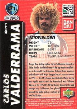 1997 Upper Deck MLS - Team Captain #TC9 Carlos Valderrama Back